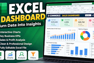 create a professional excel dashboard with charts and kpis