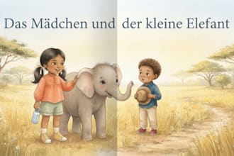 handgezeichnete aquarell kinderbuchillustrationen erstellen