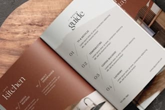 design airbnb welcome book, guest guide and hospitality brochure