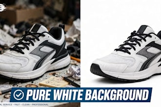remove backround and make pure white for amazon product photo