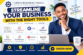 setup zoho engagebay eway crm zip books topnotepad rent manager boldtrail thryv