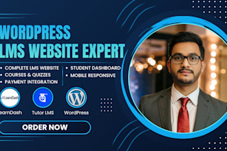 build fast wordpress lms website for online courses with learndash or tutor lms