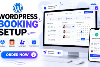 set up wordpress booking sites with amelia, bookly, latepoint and fluentbooking