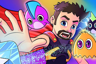 custom cartoon youtube thumbnails