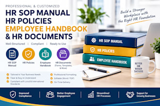 create professional HR sop manual, HR policies employee handbook and HR document