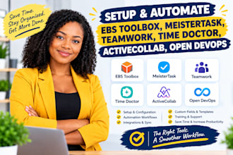 ebs toolbox, meistertask, teamwork, time doctor, activecollab, open devops