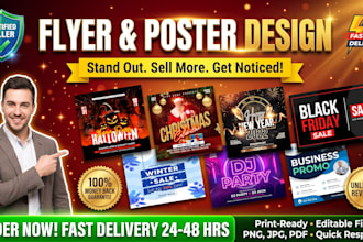 design black friday motion, halloween flyer, new year, thanksgiving, party flyer