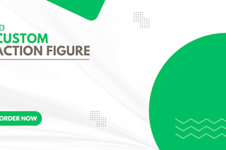 create custom 3d action figure model for game and 3d printing