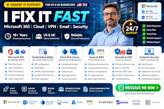 fix urgent microsoft 365, azure and network issues 247