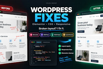 fix wordpress elementor and responsive CSS issues