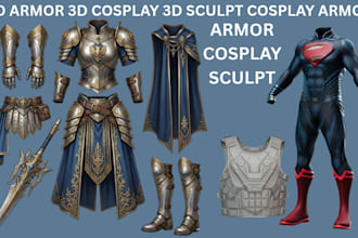 create 3d cosplay armor wearable armor model stl custom 3d amor for 3d printing