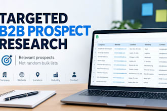 research targeted b2b prospects and build lead lists