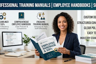 create a professional training manual, employee handbook, or sop manual