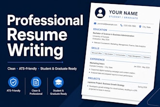 write a professional resume and CV for students and job seekers
