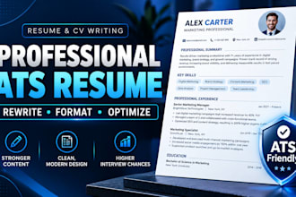professionally rewrite and optimize your resume or CV for ats