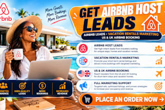 airbnb host leads airbnb leads vacation rentals marketing US UK airbnb booking
