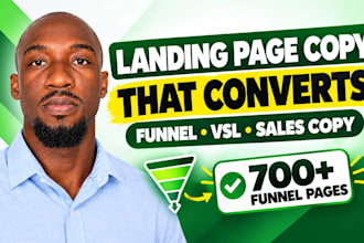 write high converting landing page and funnel copy