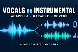 isolate vocals or create a clean instrumental karaoke track