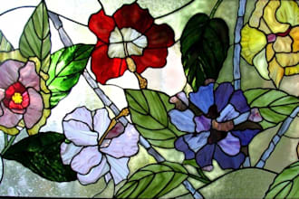 design custom stained glass art, window illustration and line art for you