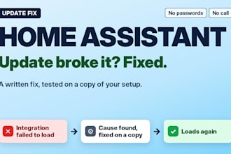 fix your home assistant after a broken update