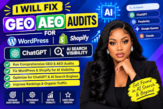 fix GEO aeo audits for wordpress shopify, chatgpt, ai search visibility chatgpt