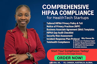 do hipaa compliance audit and privacy policy for healthtech startups