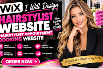 design wix hairstylist website hairstylist appointment booking website