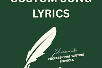 write custom and personalised song lyrics