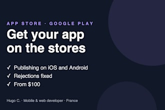 publish your app on the app store and google play or fix your rejection