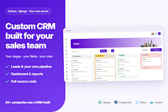 build a custom CRM web app with python django