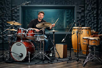 add professional drums, percussion, congas, bongos to your song