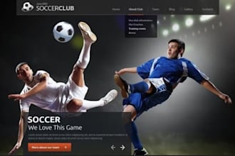 build squarespace sport club website football website basketball training site
