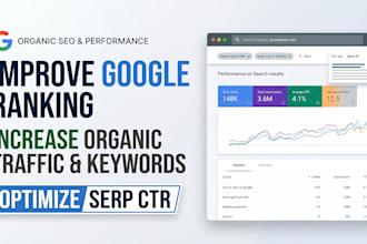 improve google ranking increase organic traffic keywords and optimize serp CTR