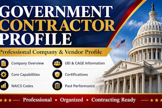 create a government contractor company profile