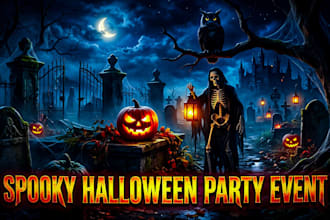 design halloween social media posts and banners for you