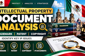 analyze intellectual property legal documents, trademark patent, copyright issue