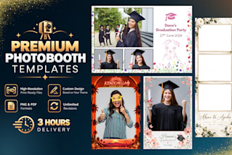 design custom photobooth templates, photo strips for your events