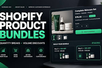 set up shopify product bundles, quantity breaks and volume discounts
