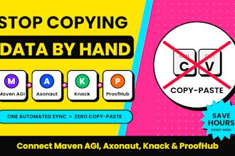 connect maven agi, axonaut, knack and proofhub so you stop copying data by hand