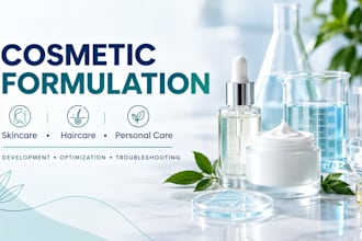 develop a custom skincare and cosmetic formulation