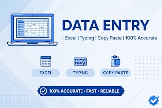 do data entry copy paste,web research and typing fast work
