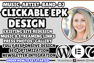 design a clickable epk, electronic press kit, music epk, artist epk