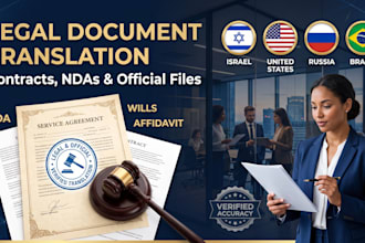 translate legal documents, contracts, and official files in 4 languages