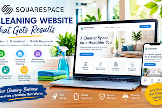 build squarespace janitorial airbnb vacation rental cleaning website design