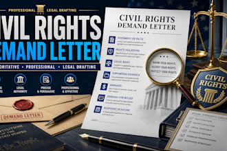 draft an authoritative professional civil rights demand letter