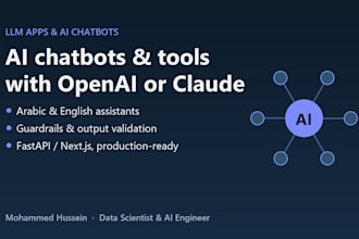 build an ai chatbot or llm app with openai or claude API