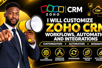 set up zoho CRM workflows and pipeline and automation