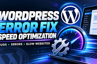 fix wordpress errors and optimize website speed