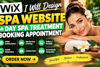 build spa website day spa treatment booking appointment