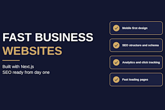 build a fast SEO optimized business website with nextjs